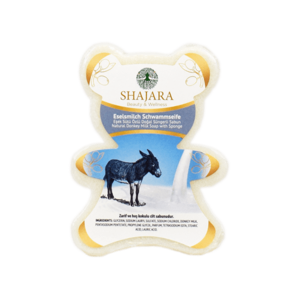 Shajara Kinder-Schwammseife Eselsmilch (verpackt)