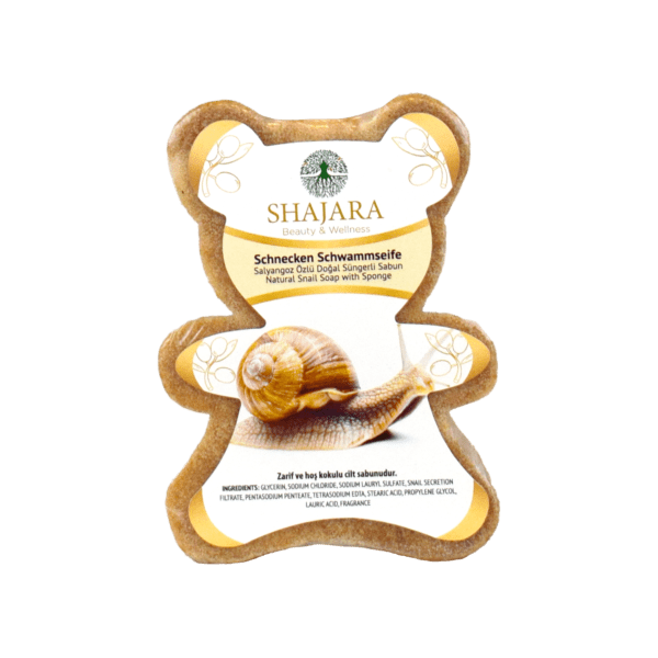 Shajara Kinder-Schwammseife Schnecken (verpackt)